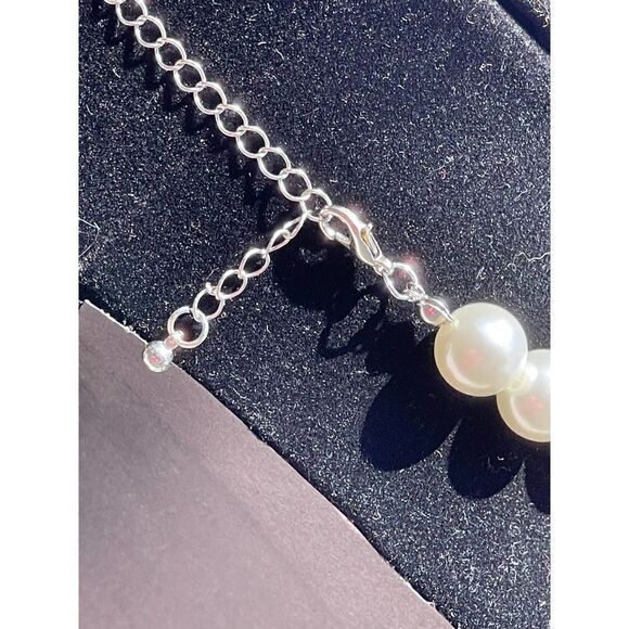 Fashion Costume Jewelry Plastic Peral Chocker Earring Bangle Set - Picture 4 of 5